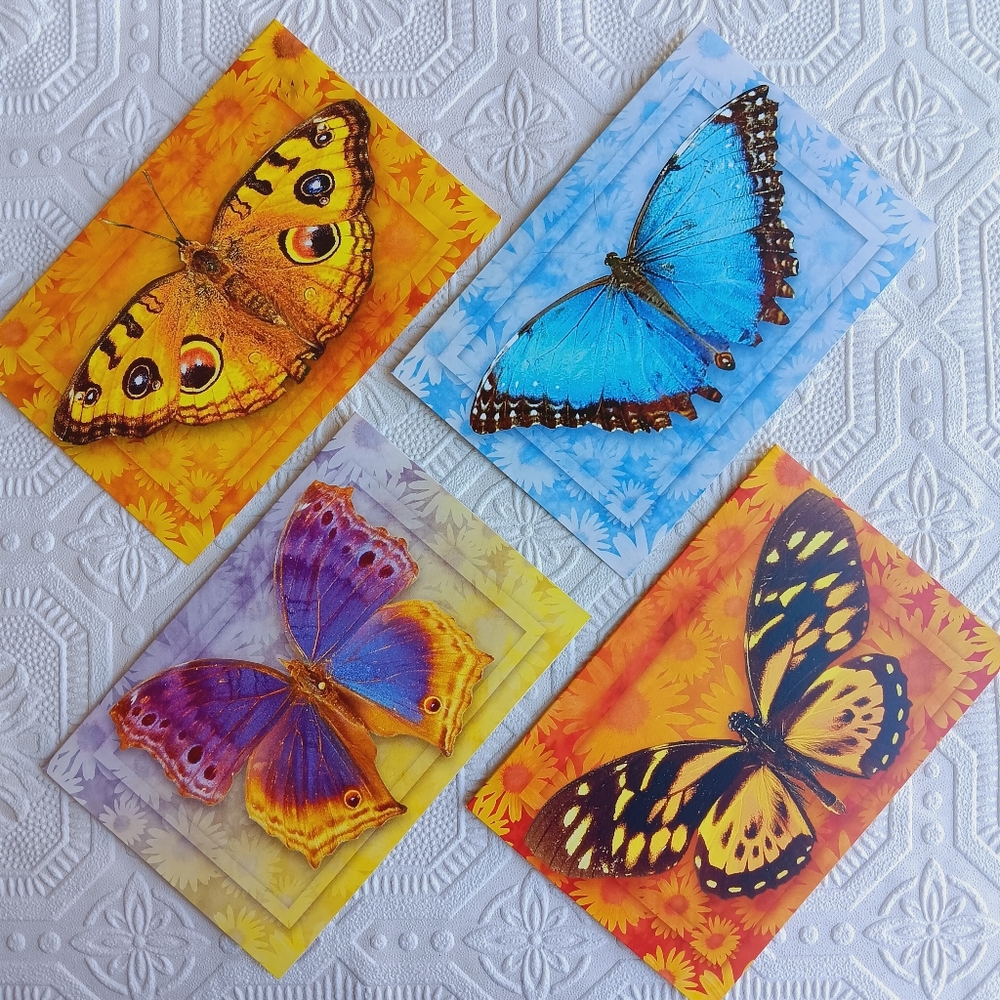 Butterly Stationery Cards 8 ct